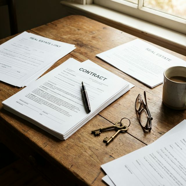 Florida building permits and inspection documents on a desk