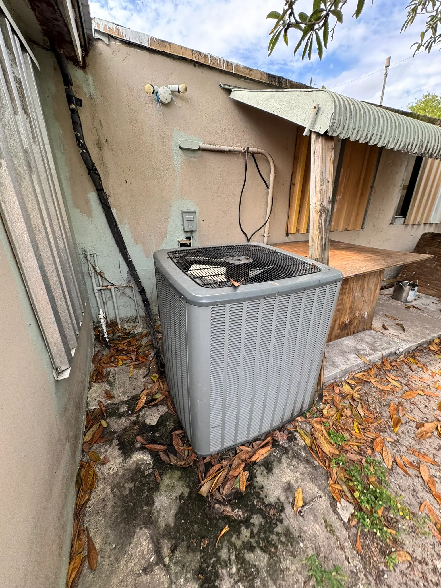 Exterior HVAC and utility area reviewed as part of the property condition