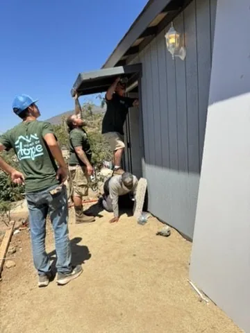 Homes of Hope volunteer house build work in Ensenada, Mexico