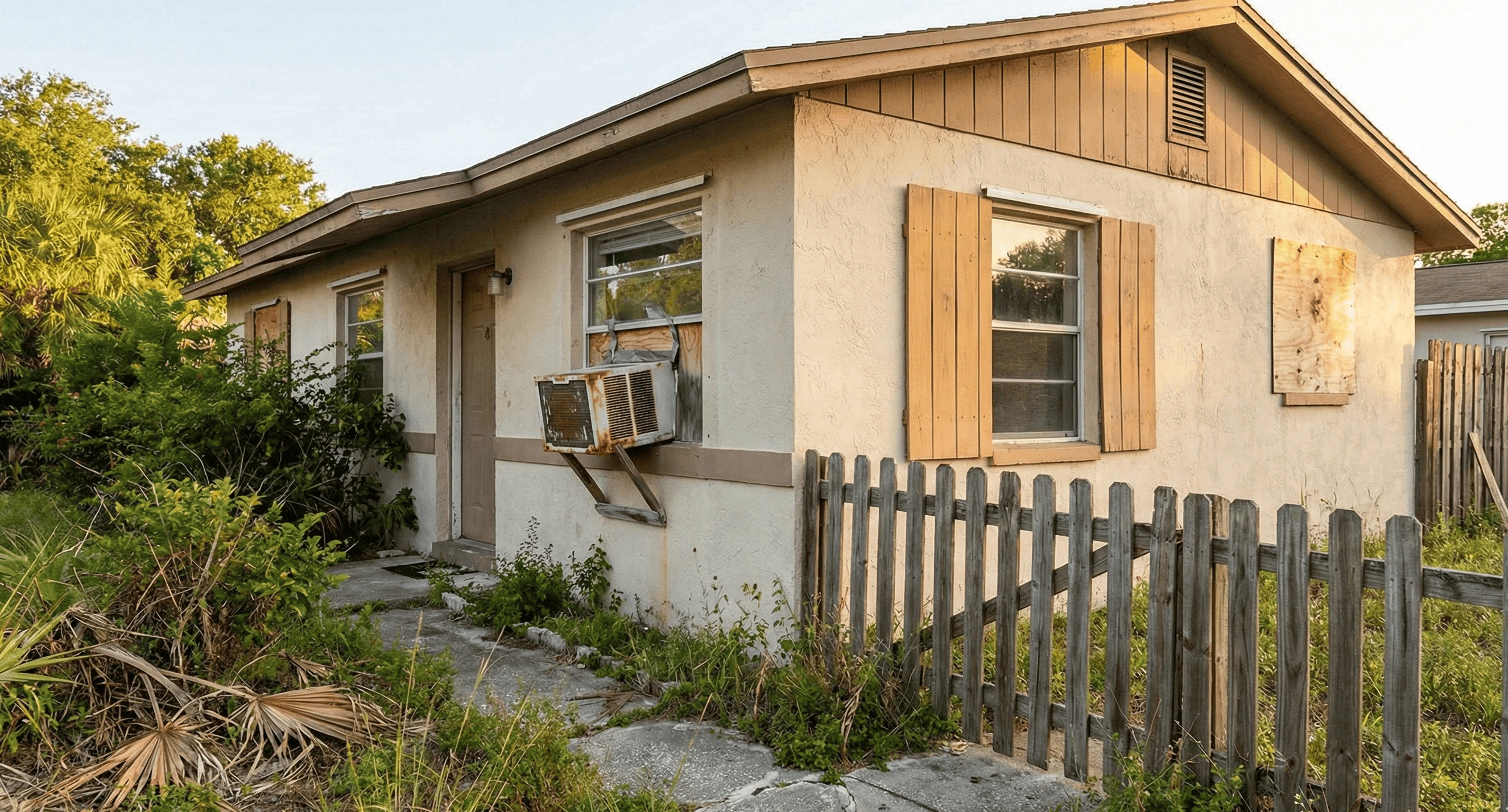 Before and after of a home sold with code violations