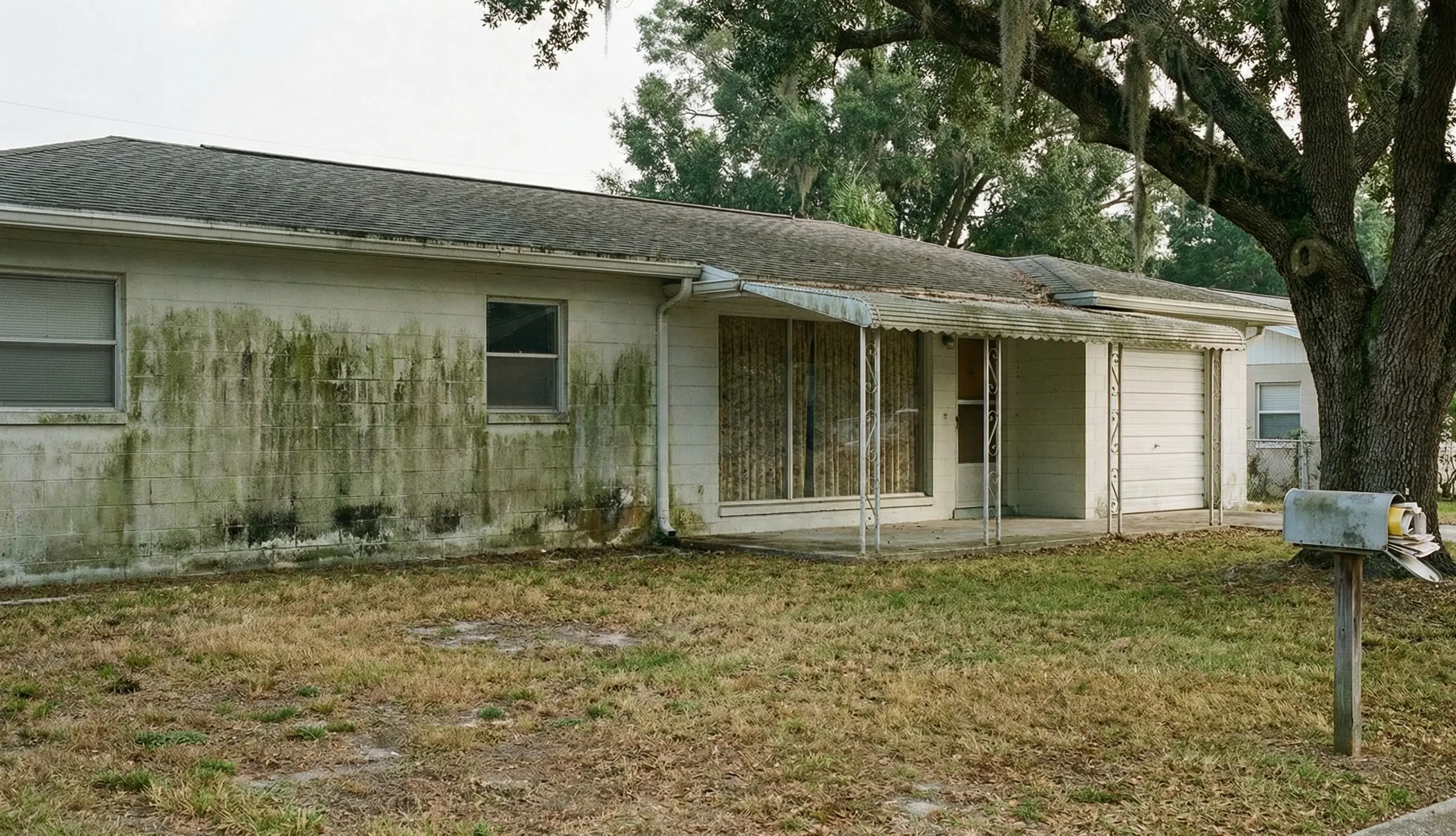 Family sorting through inherited property items